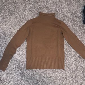 Brown turtleneck sweater
